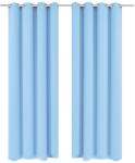 vidaXL Draperii opace cu ocheți metalici, 2 buc, 135 x 175 cm, turcoaz (132207) - vidaxl