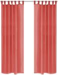 vidaXL Draperii din voal 2 buc. , 140 x 225 cm, roșu (132252) - vidaxl