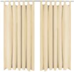 vidaXL Draperii micro-satin cu bride, 2 buc, 140 x 245 cm, bej (132218)