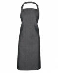Premier Uniszex, női, férfi kötény, szakács, pincér Premier PR150 Colours Collection’ Bib Apron -Egy méret, Black Denim