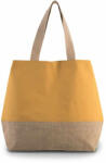 Kimood Uniszex táska Kimood KI0235 Canvas & Jute Hold-All Shopper Bag -Egy méret, Cumin Yellow/Natural