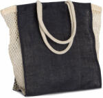 Kimood Uniszex táska Kimood KI0281 Shopping Bag With Mesh Gusset -Egy méret, Turquoise/Natural