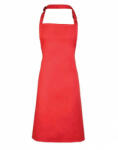 Premier Uniszex, női, férfi kötény, szakács, pincér Premier PR150 Colours Collection’ Bib Apron -Egy méret, Strawberry Red