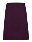 Premier Uniszex, női, férfi kötény, szakács, pincér Premier PR151 Colours Collection’ Mid Length Apron -Egy méret, Burgundy
