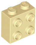 LEGO® Alkatrészek (Pick a Brick) Bézs 1x2x2 Kocka Oldalán 4 Csatlakozóval 6214334