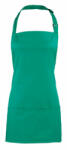 Premier Uniszex, női, férfi kötény, szakács, pincér Premier PR159 Colours Collection’ 2 In 1 Apron -Egy méret, Emerald