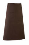 Premier Uniszex, női, férfi zsebes kötény, szakács, pincér Premier PR158 Colours Collection’ Bar Apron With pocket -Egy méret, Brown
