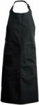 Kariban Uniszex, női, férfi zsebes kötény, szakács, pincér Kariban KA890 polyester Cotton Apron With pocket -Egy méret, Black