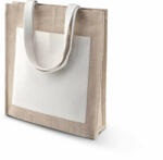 Kimood Uniszex táska Kimood KI0221 Jute Shopper Bag -Egy méret, Natural/Gold