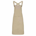 Premier Uniszex, női, férfi kötény, szakács, pincér Premier PR129 Cross Back ’Barista’ Bib Apron -Egy méret, Khaki