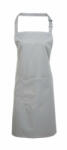 Premier Uniszex, női, férfi zsebes kötény, szakács, pincér Premier PR154 ‘Colours’ Bib Apron With pocket -Egy méret, Silver