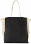 Kimood Uniszex táska Kimood KI0281 Shopping Bag With Mesh Gusset -Egy méret, Black/Natural