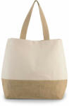 Kimood Uniszex táska Kimood KI0235 Canvas & Jute Hold-All Shopper Bag -Egy méret, Natural/Natural