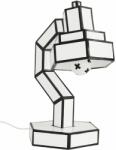 Seletti Lampă de masă CUT & PASTE, 58 cm, alb-negru, Seletti