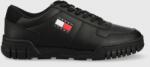 Tommy Jeans sneakers din piele Retro Leather Cupsole Tjm Ess culoarea negru 9BYY-OBM0E5_99X