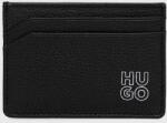 Hugo husă din piele pentru carduri barbati, culoarea negru PPYX-PFM00T_99X