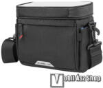 Wheel-Up D21 UNIVERZÁLIS biciklis / kerékpáros táska - cseppálló védő tokos kialakítás, cipzár, vállpánt, levehető válltáskaként használható, több fakkos, kormányra rögzíthető, 4.5L kapacitás, fényvisszaverő c