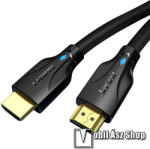 JASOZ HDMI-HDMI KÁBEL - v2.1 HDMI dugó, aranyozott HDMI dugó, 3m hosszú, 48Gbps, 8K@60Hz, 4K @120Hz, 4K @60Hz, 2K @144Hz - FEKETE