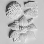 ArtExport Hobbyművész műanyag öntőforma - virágok, pillangó, 3 db