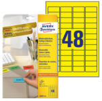 Avery Etikett AVERY L6041-20 45, 7x21, 2mm univerzális sárga 960 címke/doboz 20 ív/doboz (L6041-20)