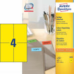 Avery Etikett AVERY 3459 105x148mm univerzális sárga 400 címke/doboz 100 ív/doboz (3459)