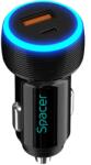 Spacer ALIMENTATOR auto SPACER Quick Charge 17W 3.1A max putere totala 17W LED ambiental 1 x USB + 1 x USB Type-C pt. bricheta auto black "SPCC-DUOQ-01 (SPCC-DUOQ-01)