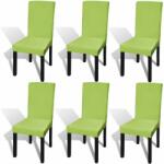 VidaXL Husă elastică pentru scaun, verde, 6 buc (131424)