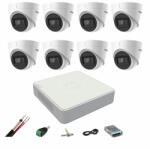 Hikvision Sistem supraveghere video Hikvision 8 camere 4 in 1 8MP IR 60m, DVR 8 canale 4K, accesorii montaj (36166-)