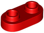 LEGO® 35480c5 - LEGO piros lap 1 x 2 méretű, lekerekített, lyukas bütykökkel (35480c5)