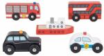 Bigjigs Toys Set 5 vehicule din lemn (100706)