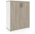  Dulap cu inaltime medie Viva, 110 x 90 x 42 cm, cu usi, stejar oyster/alb M1250060 Dulap arhivare