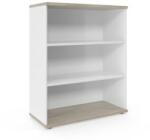  Dulap cu inaltime medie Viva, 110 x 90 x 42 cm, deschis, stejar oyster/alb M1250057 Dulap arhivare
