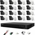 Hikvision Sistem de supraveghere video 16 Camere Hikvision 4 in 1, 8MP, lentila 3.6mm, IR 80m, DVR 16 canale 4K, accesorii (36185-) - rovision
