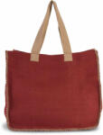 Kimood Női táska Kimood KI0248 Jute Bag With Contrast Stitching -Egy méret, Arandano Red/Natural