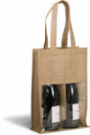Kimood Uniszex táska Kimood KI0268 Jute Bottle Bag -Egy méret, Black/Silver