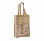Kimood Uniszex táska Kimood KI0268 Jute Bottle Bag -Egy méret, Natural/Gold