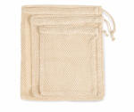 Kimood Uniszex táska Kimood KI0734 Mesh Bag With Drawstring Carry Handle -L, Natural