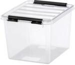 SMARTSTORE Műanyag tárolódoboz, 3 liter, fekete fogantyúkkal, SMARTSTORE "Classic 3", átlátszó (3522070)