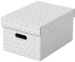 ESSELTE Tárolódoboz, M méret, ESSELTE "Home", fehér (628282) - iroszer24