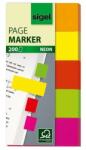 Sigel Jelölőcímke, papír, 5x40 lap, 20x50 mm, SIGEL "Neon", vegyes szín (HN650) - iroszer24
