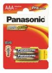 Panasonic Elem, AAA mikro, 2 db, PANASONIC "Pro power (LR03PPG-2BP/LR03PPG/2BP) - iroszer24