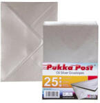 PUKKA PAD Boríték, C6, enyvezett, PUKKA PAD "Silver", ezüst (9065-ENV)