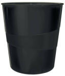 LEITZ Papírkosár, 15 liter, LEITZ "Wow", fekete (52781095) - iroszer24