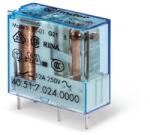 Finder 40.51. 9.024. 5001 miniatűr print/dugaszolható relé 1 váltóérintkező (CO) AgNi+Au, 24V DC vezerlőfeszültség, 10A folytonos áram, 5mm lábkiosztás - bemártó tisztításra alkalmas (RT III) (40.51.9.024.50