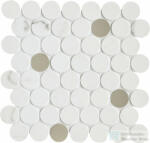 Marazzi Magnifica Statuario Circle Mosaico 31x31 cm-es fali csempe M8FT (M8FT)
