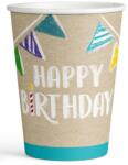  Happy Birthday papír pohár 8 db-os 250 ml (DPA990439166)