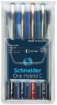 Schneider Roller cu cerneala SCHNEIDER One Hybrid C, ball point 0.5mm, 4 culori/set - (N, R, A, V) (S-183294) - officeclass
