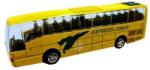  Autobuz de jucarie, metalic, cu sunete si lumini, scara 1: 70, 16 cm lungime, Galben (NBNGJ311)