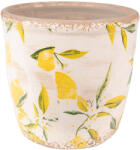 Clayre & Eef Set 2 ghivece flori ceramica Lemon 14x14 cm (6CE1529S)