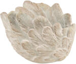 Clayre & Eef Set 2 ghivece flori ceramica gri Aripi Inger 20x13 cm (6TE0435M)